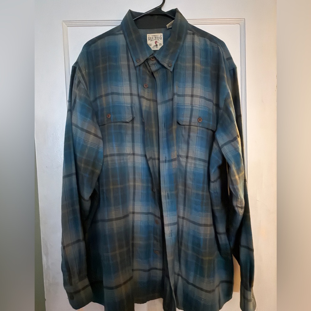 Men's Blue Plaid Shirt